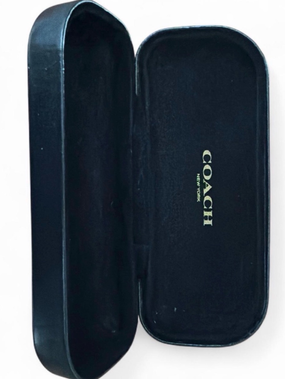 COACH Sunglasses Case with Gold Logo